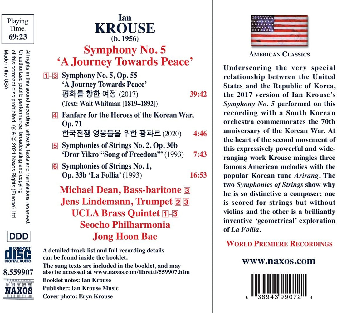 Krouse: Symphony No. 5 [Michael Dean; Jens Lindeman; UCLA Brass Quintet; Seocho [Audio CD]