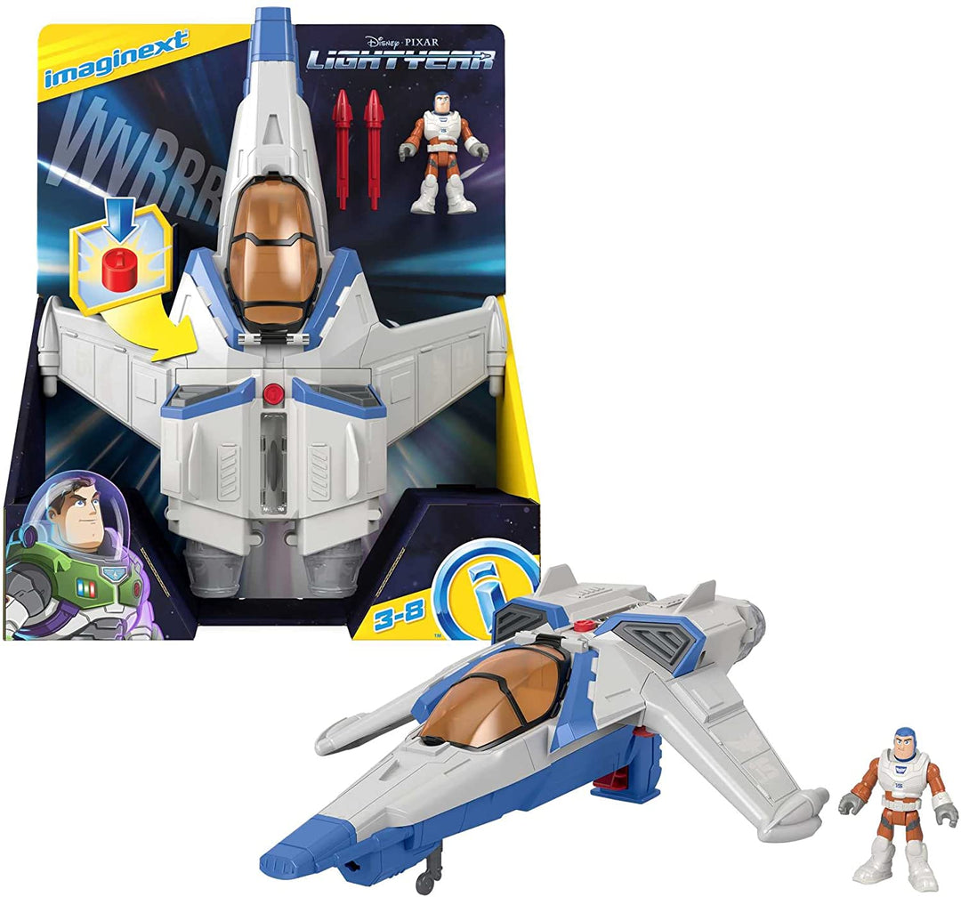 Imaginext und Disney Buzz LightYear XL-15 Raumschifffahrzeug für Vorschulkinder mit