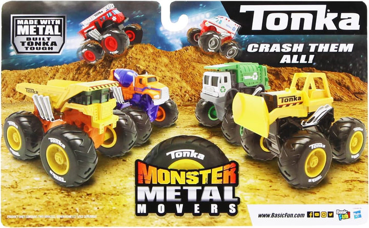 Tonka Basic Fun 06162 Monster Metal Movers Combo Pack – City Service Spielfahrzeug