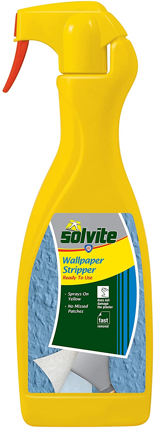 Solvite 1574679 Gebrauchsfertiger Tapetenablöser – 1 l, Grün/Gelb