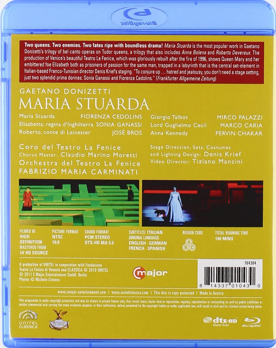 Donizetti: Maria Stuarda [2011] [Region A &amp; B] [Blu-ray]