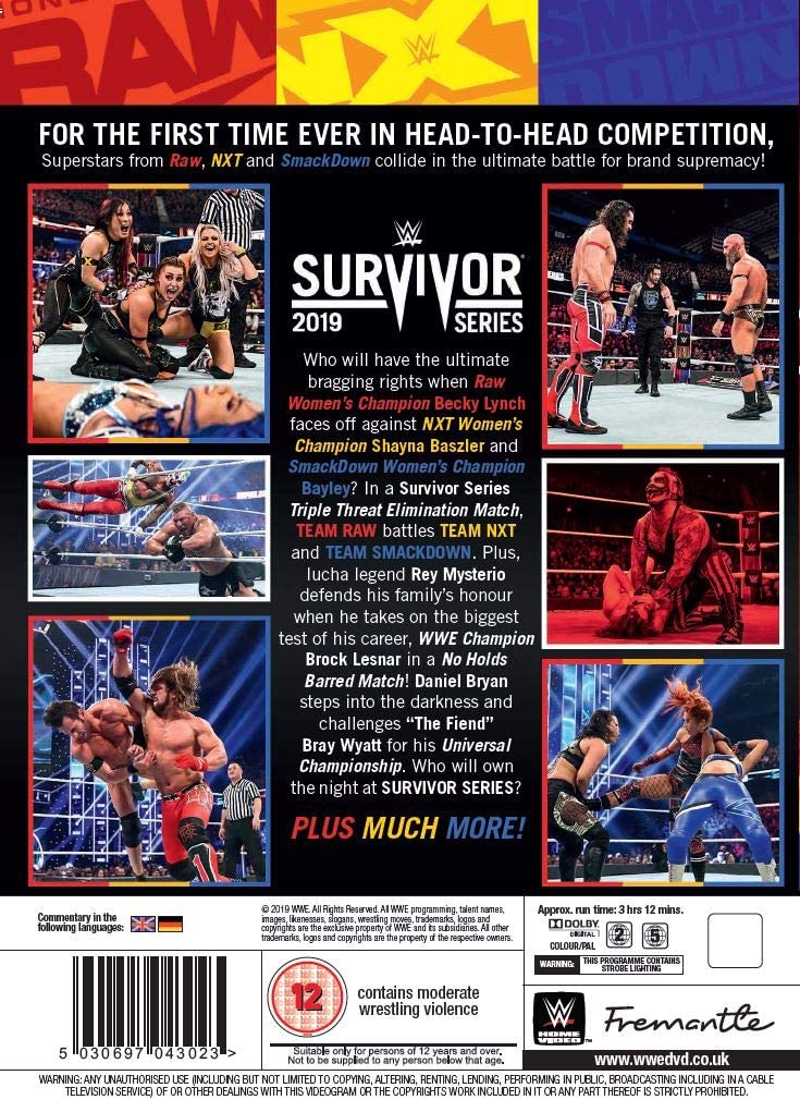 WWE: Survivor Series 2019 [DVD]
