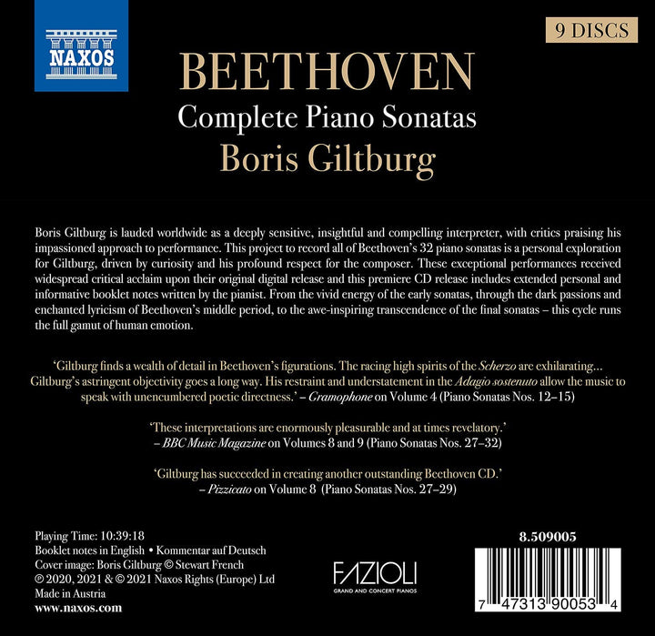 Beethoven: Klaviersonaten [Boris Giltburg] [Naxos: 8509005] [Audio CD]