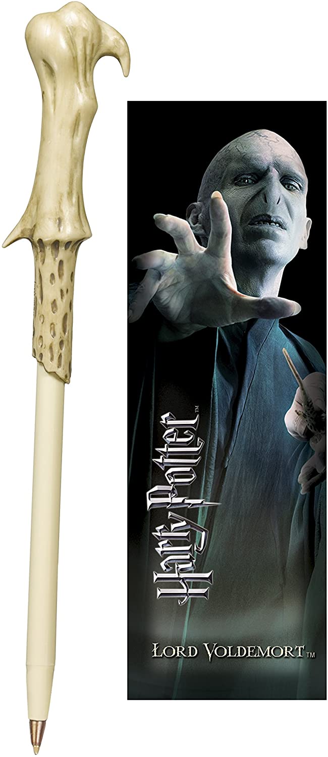 The Noble Collection Harry Potter Lord Voldemort Varita y marcador Paquete de papelería de 9 pulgadas (23 cm)