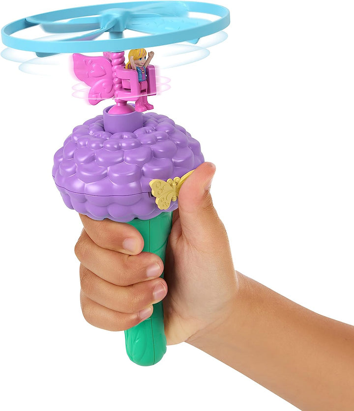 Polly Pocket-Puppen, Spielset und Reisespielzeug, 4 Puppen, 1 Fahrzeug, 25+ Zubehörteile