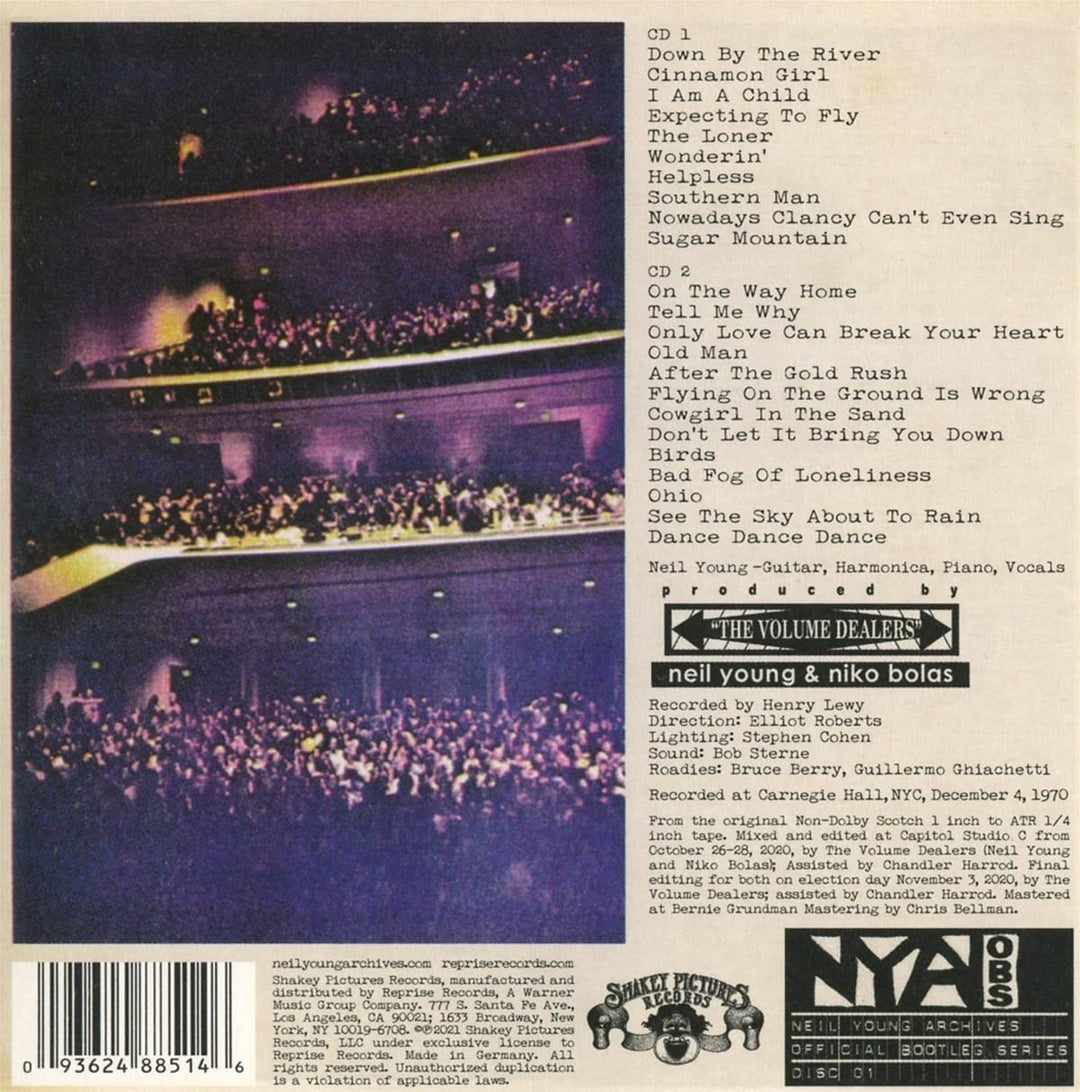 Neil Young – Carnegie Hall 1970 [Audio-CD]