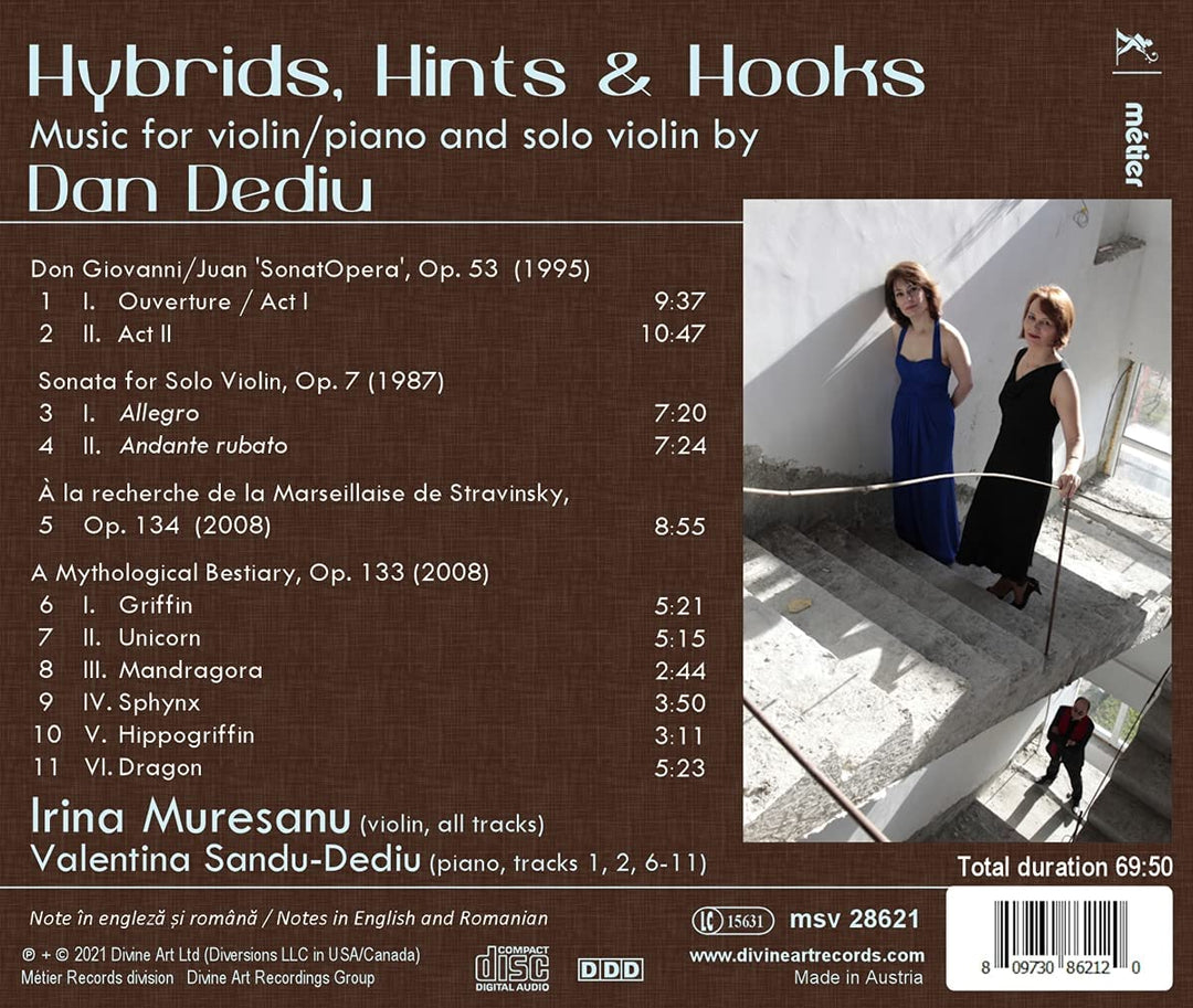 Hybriden, Hinweise und Haken [Irina Muresanu; Valentina Sandu-Dediu] [Divine Art: MSV28621] [Audio CD]