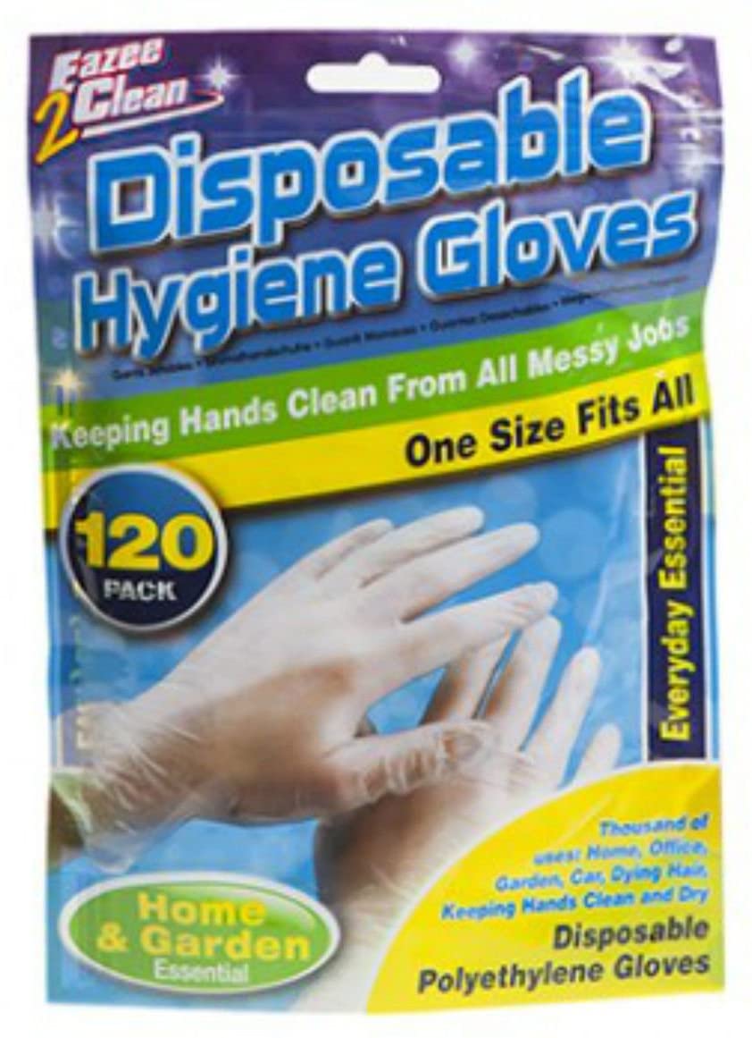PMS Packung mit 120 Einweg-Hygienehandschuhen in Ptd Wiederverschließbar