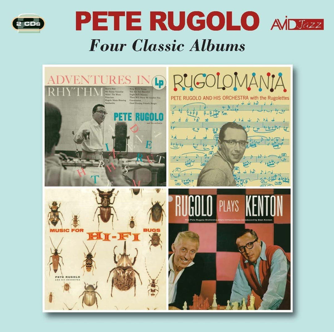 Pete Rugolo – Vier klassische Alben (Adventures In Rhythm / Rugolomania / Music For Hi-Fi Bugs / Rugolo Plays Kenton) [Audio-CD]