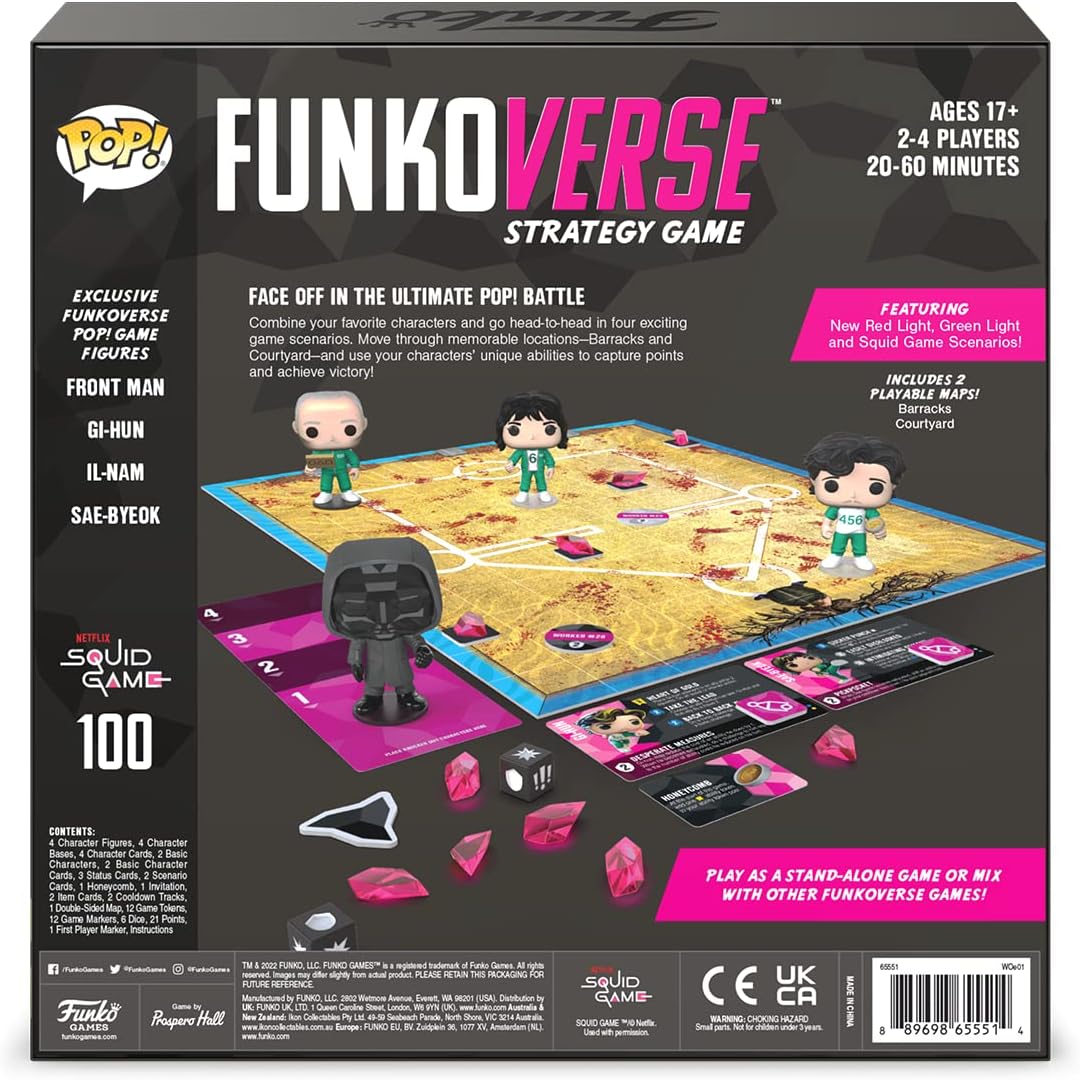 Funko Games Funko - Funkoverse: Squid Game 4-pack - Light Strategy Board Game for Children & Adults