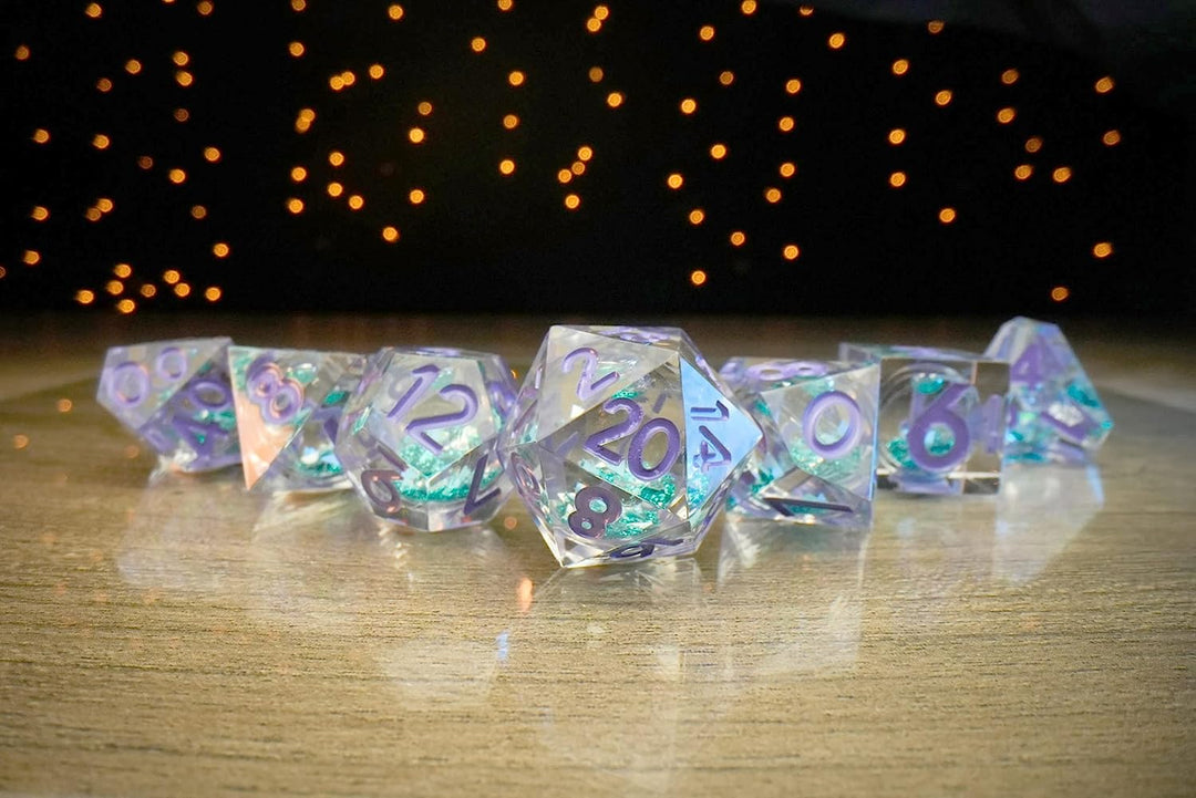 Disco Vibes: Einzelne d20 Elixir Liquid Core Würfel 