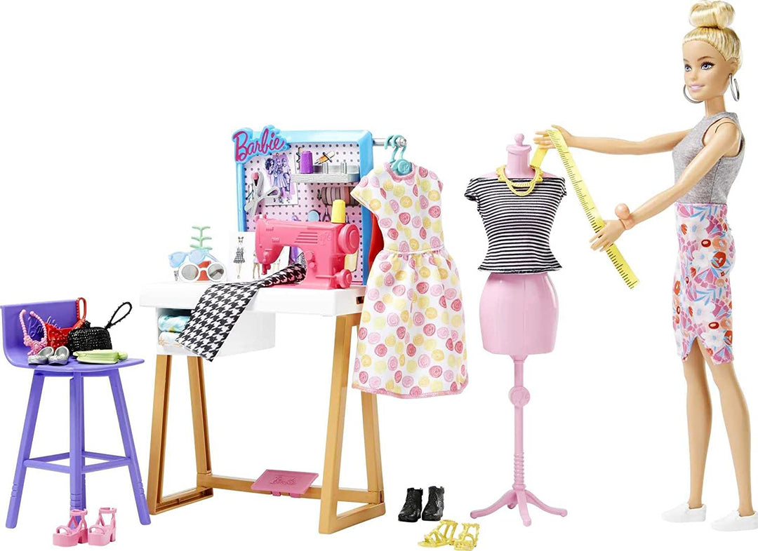 Barbie-Modedesigner-Puppe (12 Zoll/30,40 cm) &amp; Studio, 25+ Design &amp; Fashion Acc