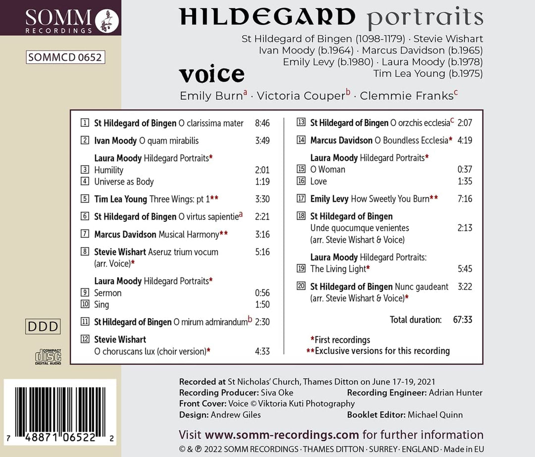 Hildegarde Portraits [Stimme: Emily Burn; Victoria Couper; Clemmie Franks] [Audio CD]