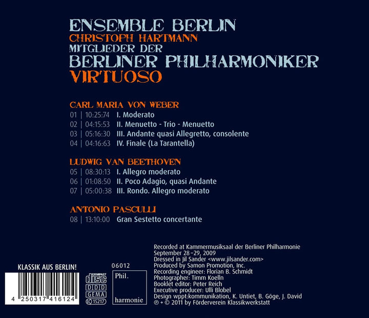 Ensemble Berlin - Weber, Pasculli &amp; Beethoven [Audio CD]