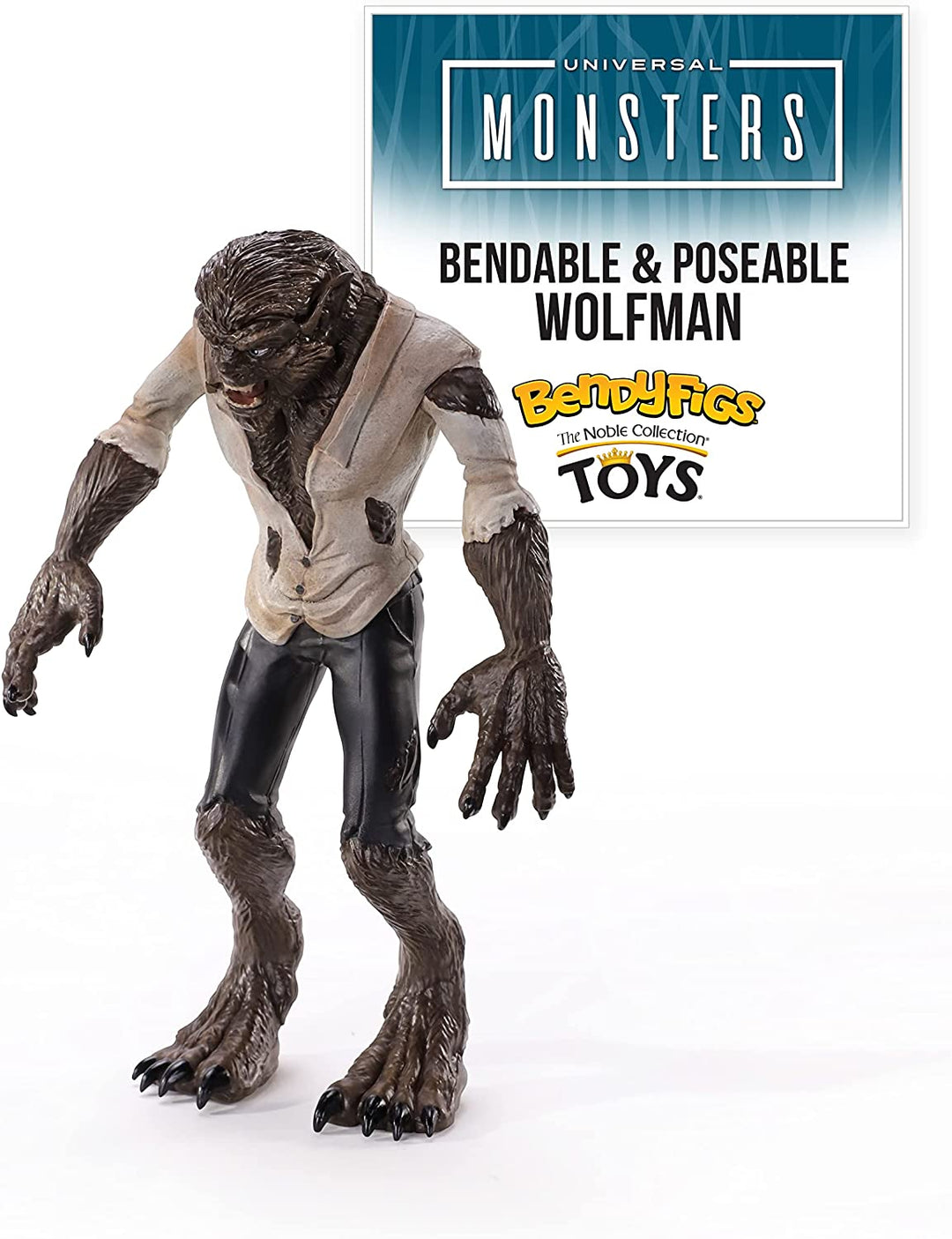 The Noble Collection Universal Monsters Bendyfigs Wolf-Man – 7,5 Zoll (19 cm) Noble