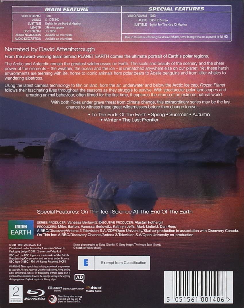 Frozen Planet – Dokumentarfilm [Blu-Ray]