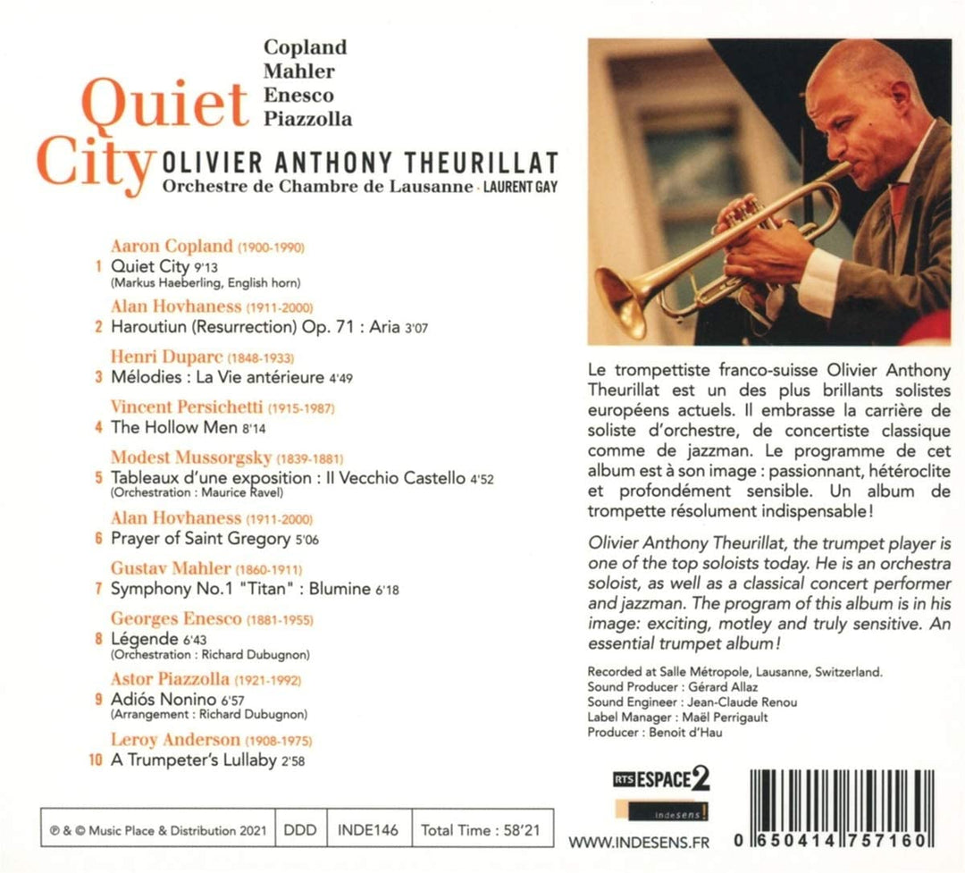 Olivier Anthony Theurillat – Quiet City [Audio-CD]