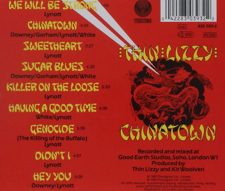 Chinatown - Thin Lizzy -  [Audio CD]