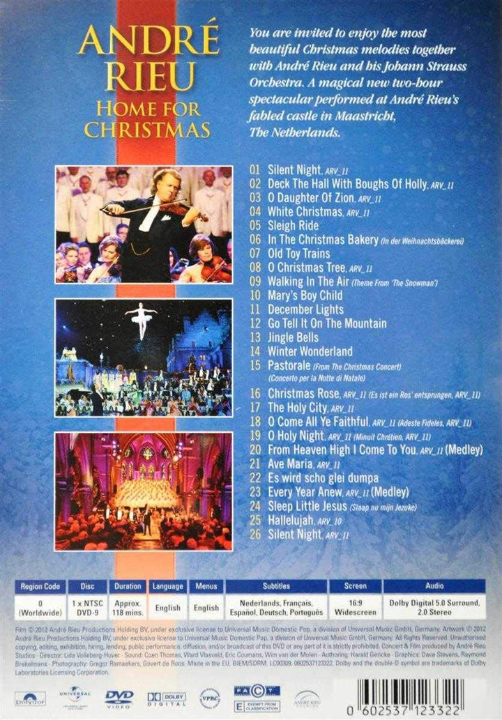 André Rieu: Home For Christmas [2012] – [DVD]
