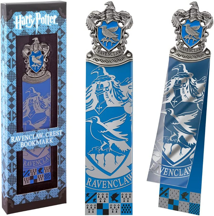 The Noble Collection Harry Potter Ravenclaw Wappen-Lesezeichen – 6,7 Zoll (17 cm) Lesezeichen aus Druckgussmetall, PVC und Karton – offiziell lizenziertes Filmset, Filmgeschenke und Schreibwaren