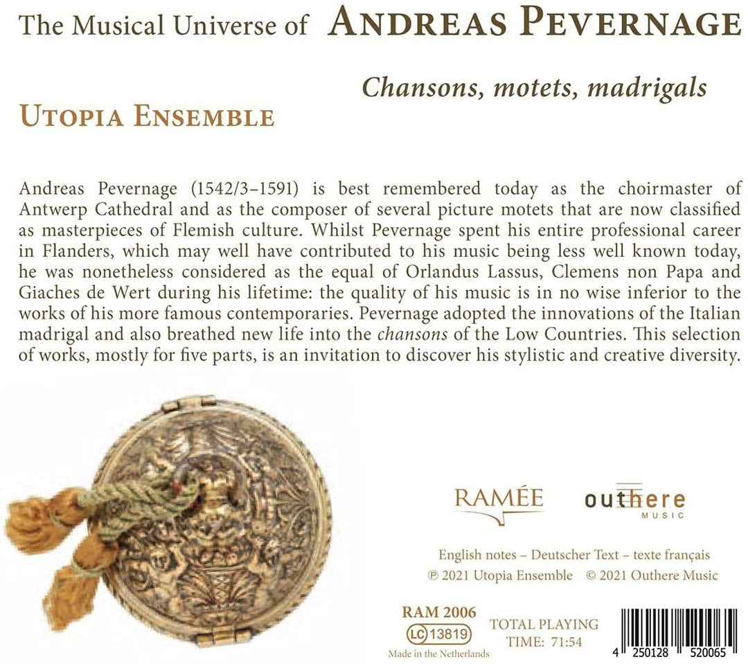 Utopia Ensemble – Das musikalische Universum von Andreas Pevernage [Audio-CD]