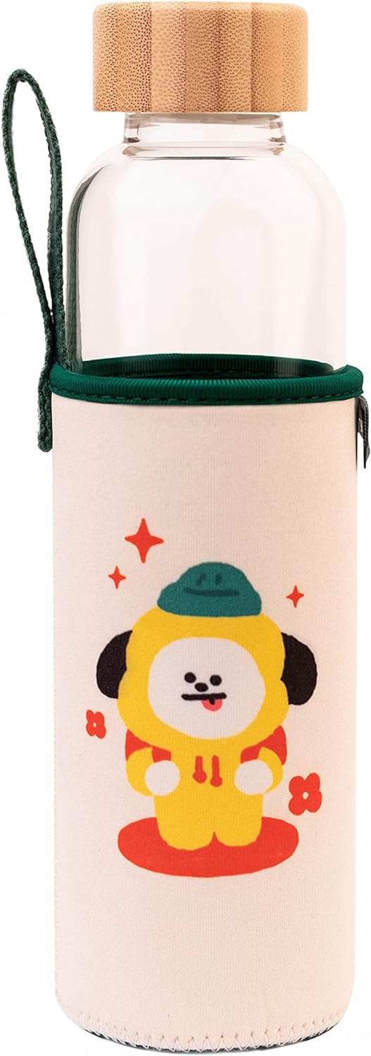 Grupo Erik Unisex youth BT21 Official Merchandise Chimmy Glass Water Bottle