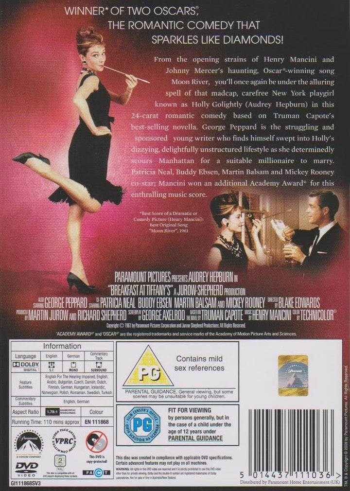 Breakfast at Tiffany's [1961] - Romance/Comedy [DVD]