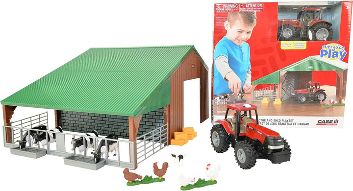 Britains 1:32 Building Set with Case Tractor Toy, Collectable Farm Set, Suitable for Collectors and Children