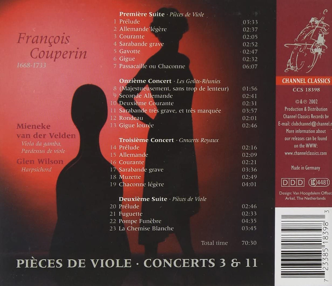 Couperin - Pieces de Viole [Audio-CD]