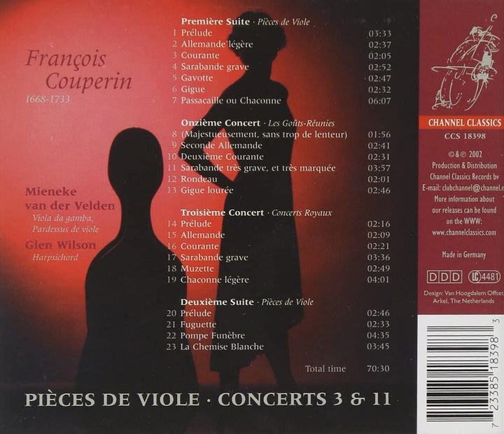 Couperin - Pieces de Viole [Audio-CD]