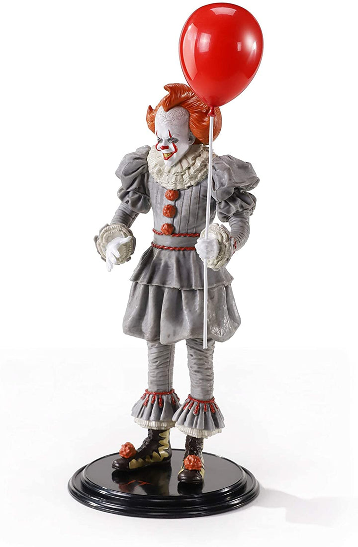 The Noble Collection IT Bendyfigs Pennywise – 7,5 Zoll (19 cm) Noble Toys Biegbare Figur, bewegliche Sammelpuppenfiguren mit Ständer