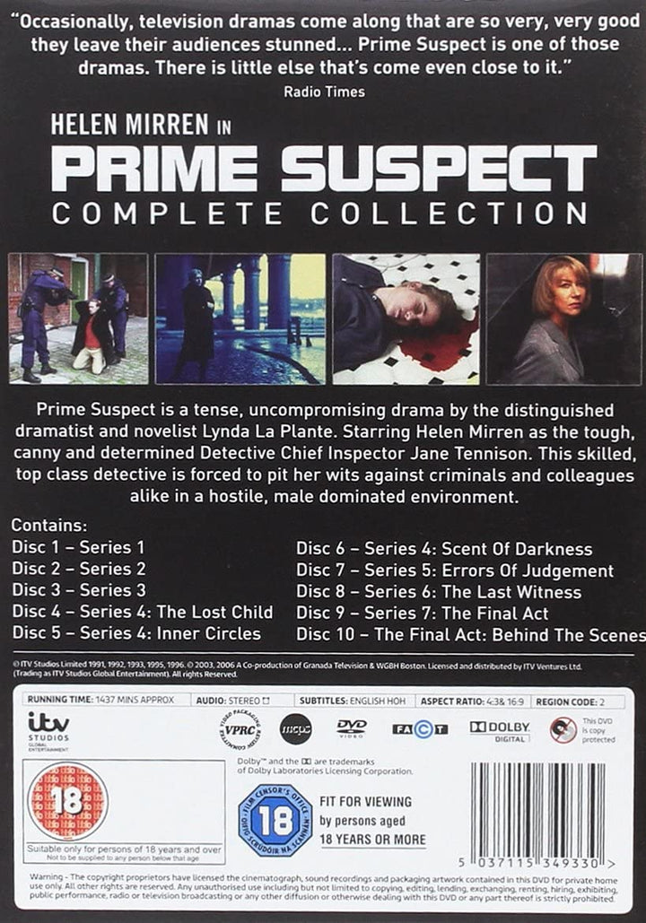 Prime Suspect – Die komplette Sammlung – Drama [DVD]