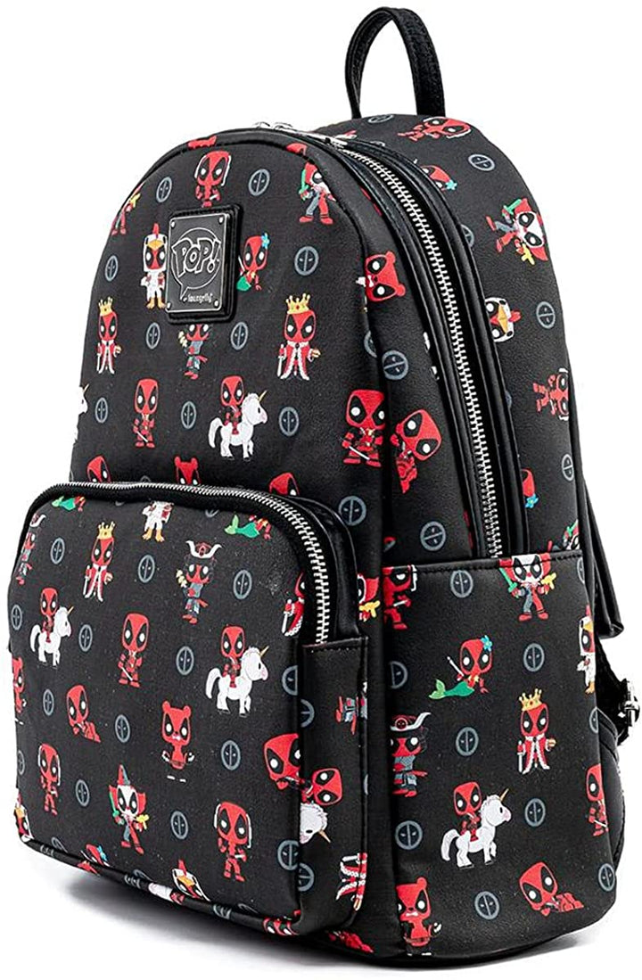 Loungefly Mini-Rucksack mit Allover-Print zum 30-jährigen Jubiläum von Marvel Deadpool