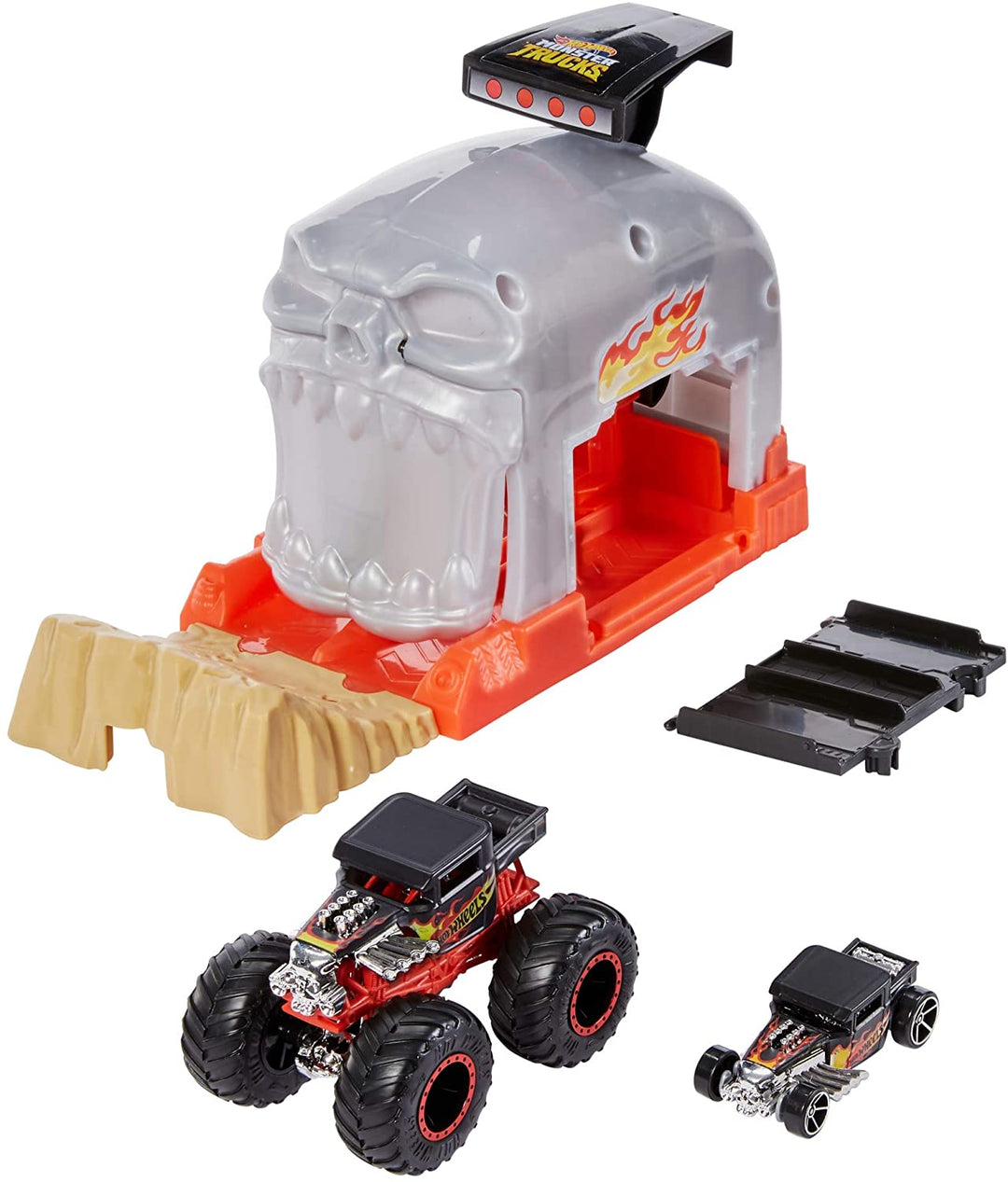 Hot Wheels Monster Trucks Pit and Launch Spielset Asst