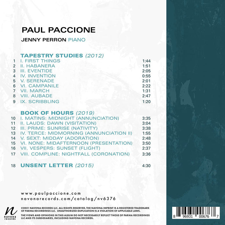 Paccione / Perron - Musik für Klavier [Audio-CD]