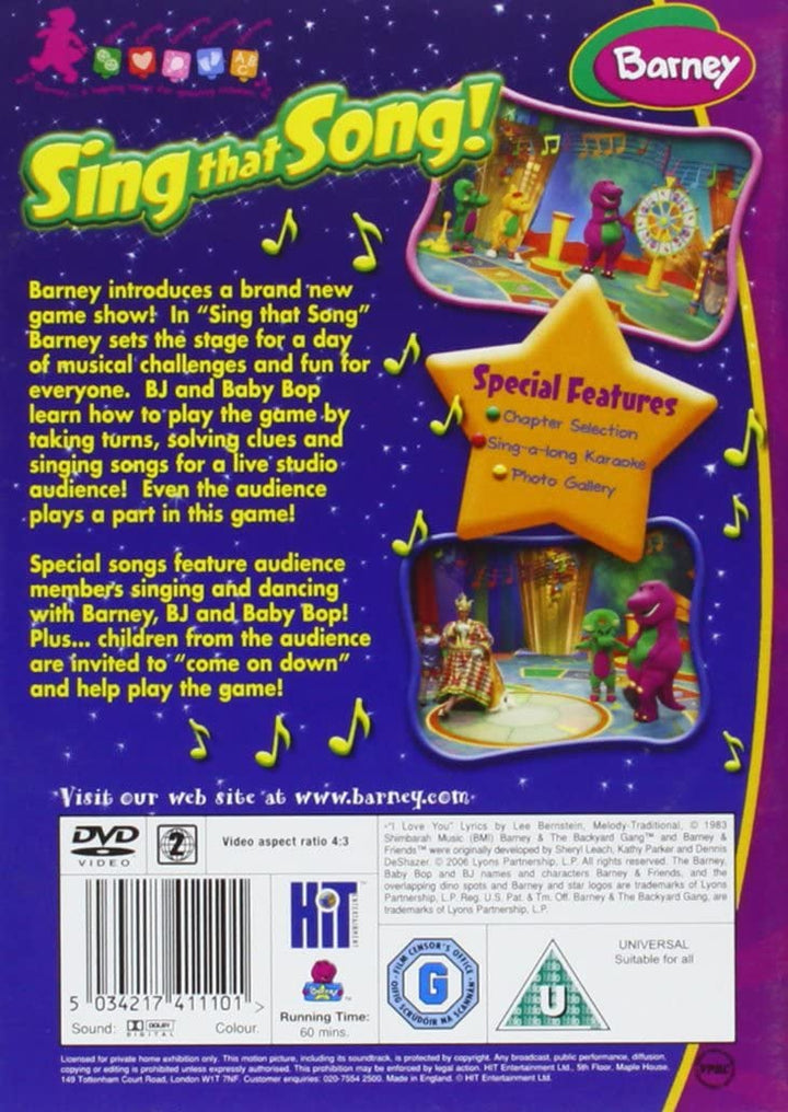 Barney – Sing That Song [DVD]