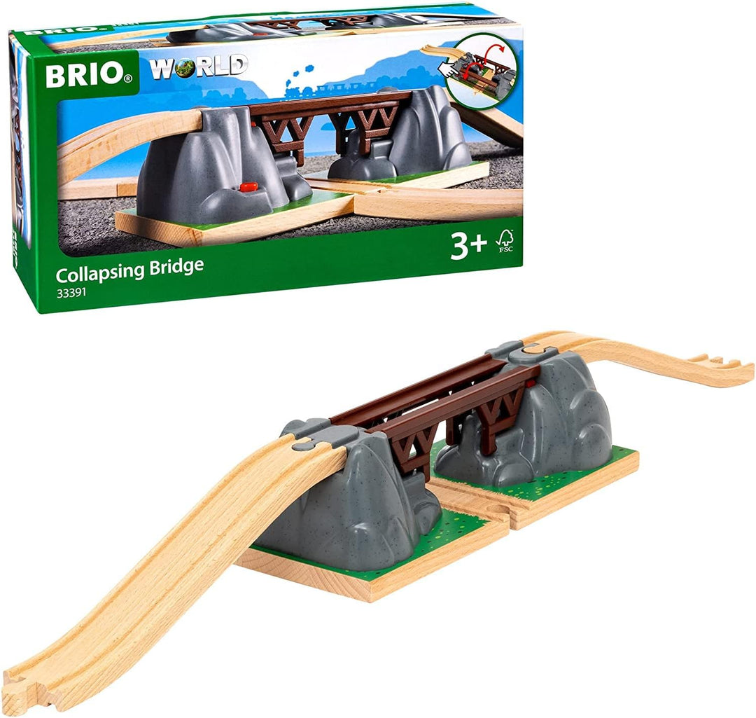 Zusammenklappbare Eisenbahnbrücke von BRIO World für Kinder ab 3 Jahren – kompatibel mit allen BRIO-Eisenbahnsets und Zubehör