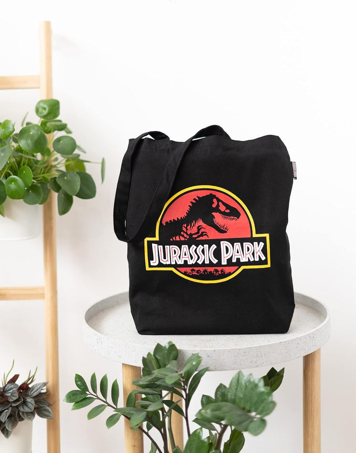 Official Jurassic Park Cotton Tote Bag - Cotton Shopping Bag - 14x15x4 inches |