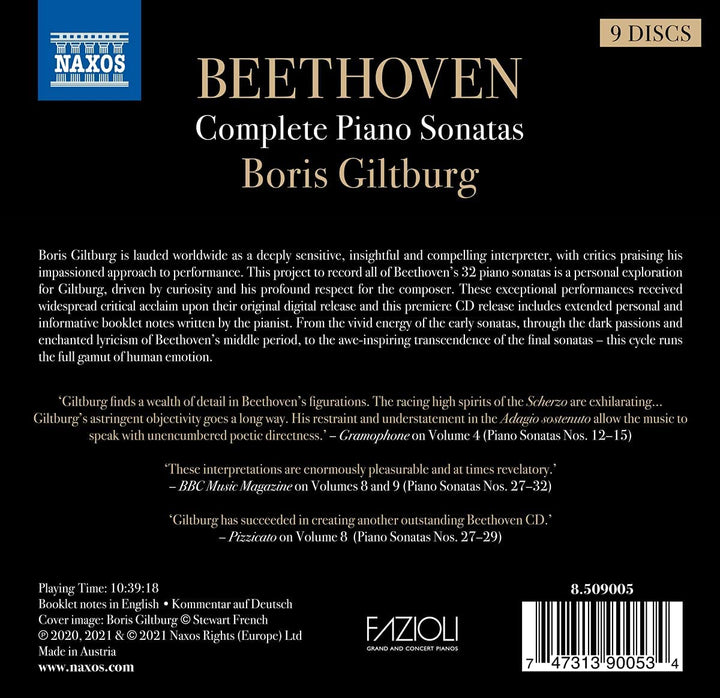 Beethoven: Klaviersonaten [Boris Giltburg] [Naxos: 8509005] [Audio CD]