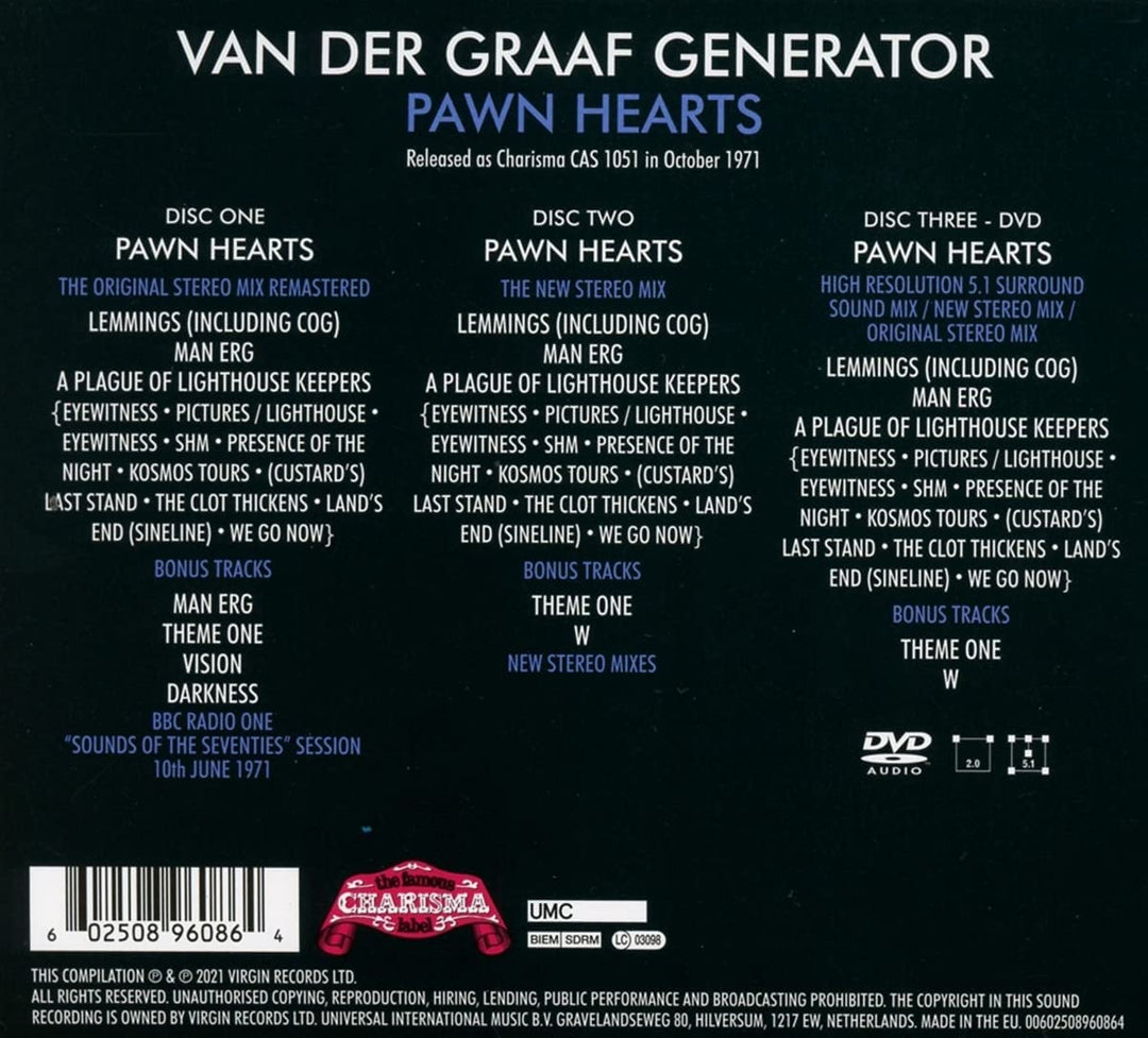 Van Der Graaf Generator – Pawn Hearts [Audio CD]