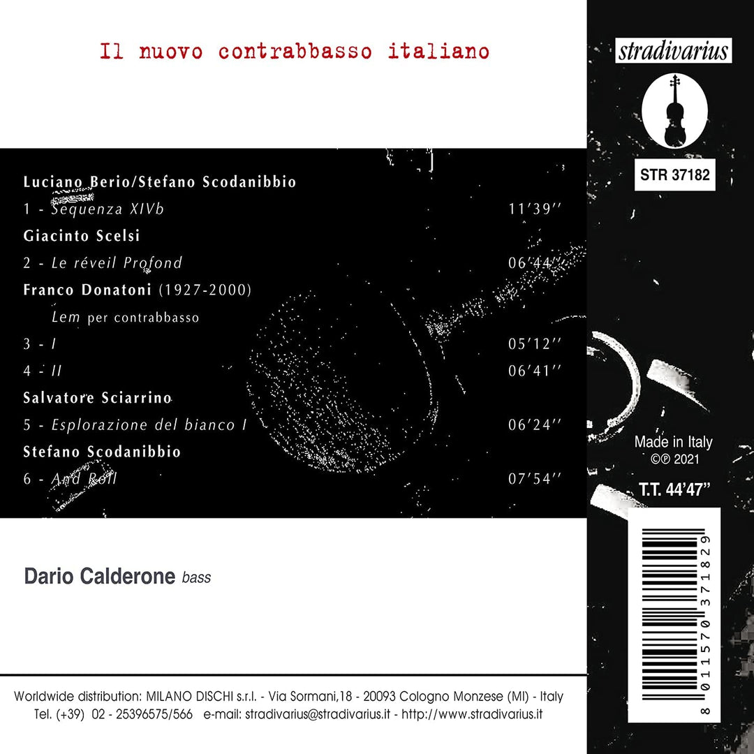 Dario Calderone – Il Nuovo Contrabbasso [Dario Calderone] [Stradivarius: STR37182] [Audio CD]