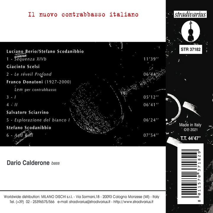 Dario Calderone – Il Nuovo Contrabbasso [Dario Calderone] [Stradivarius: STR37182] [Audio CD]