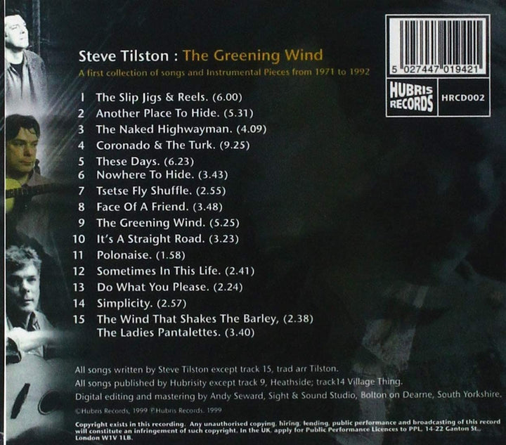 Steve Tilston – The Greening Wind [Audio-CD]