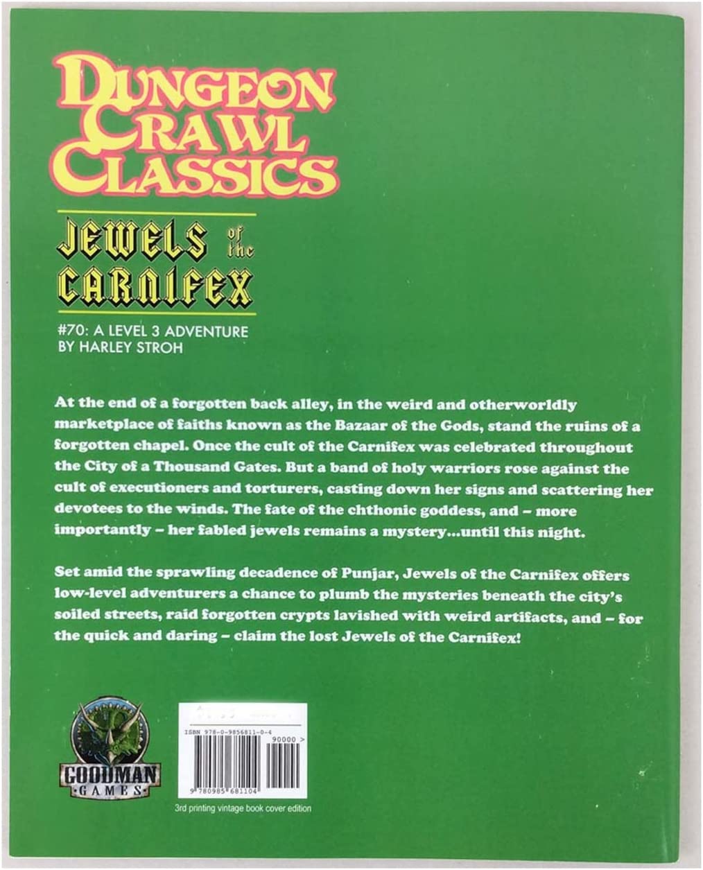 Dungeon Crawl Classics #70: Jewels of The Carnifex (2. Auflage)