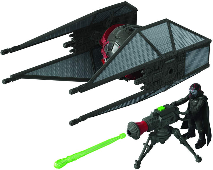 Star Wars Mission Fleet Stellar Class Kylo Ren TIE Whisper 2,5-Zoll-Figur und Fahrzeug für Kinder ab 4 Jahren