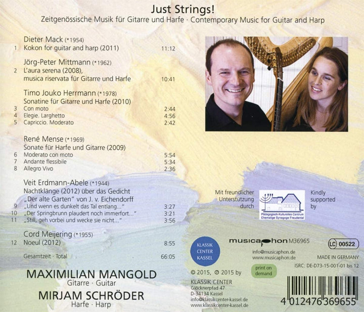 Mangold Maximilian – Just Strings – Werke für Gitarre und Harfe [Audio-CD]