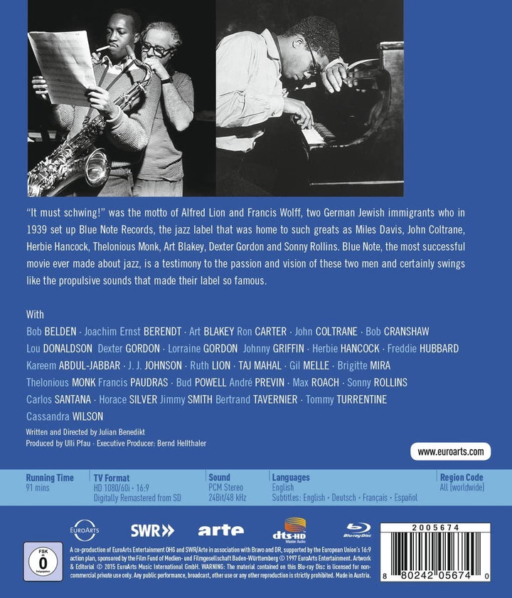 Blue Note:Modern Jazz [Verschiedene] [EUROARTS [2015] [Blu-ray]