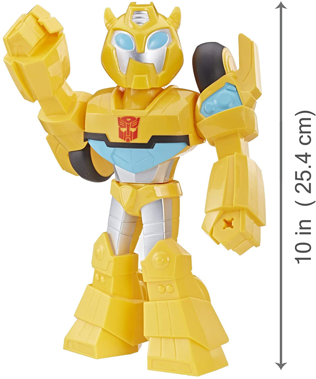 Playskool Heroes Transformers Rescue Bots Academy Mega Mighties Bumblebee Collectible 10-Inch Robot Action Figure, Toys for Kids Ages 3 and Up