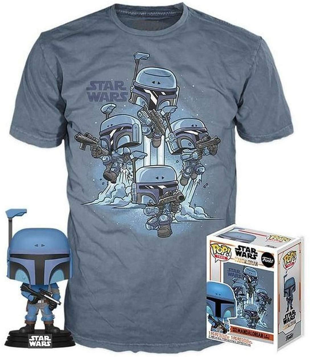 Star Wars POP! and Tee The Mandalorian Death Watch Mandalorian POP No Stripes T-