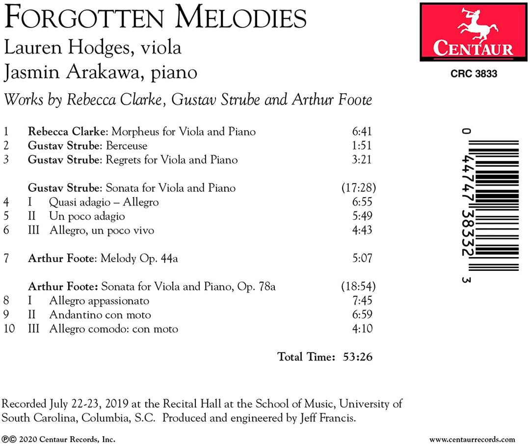 Clarke / Hodges / Arakawa - Forgotten Melodies [Audio CD]